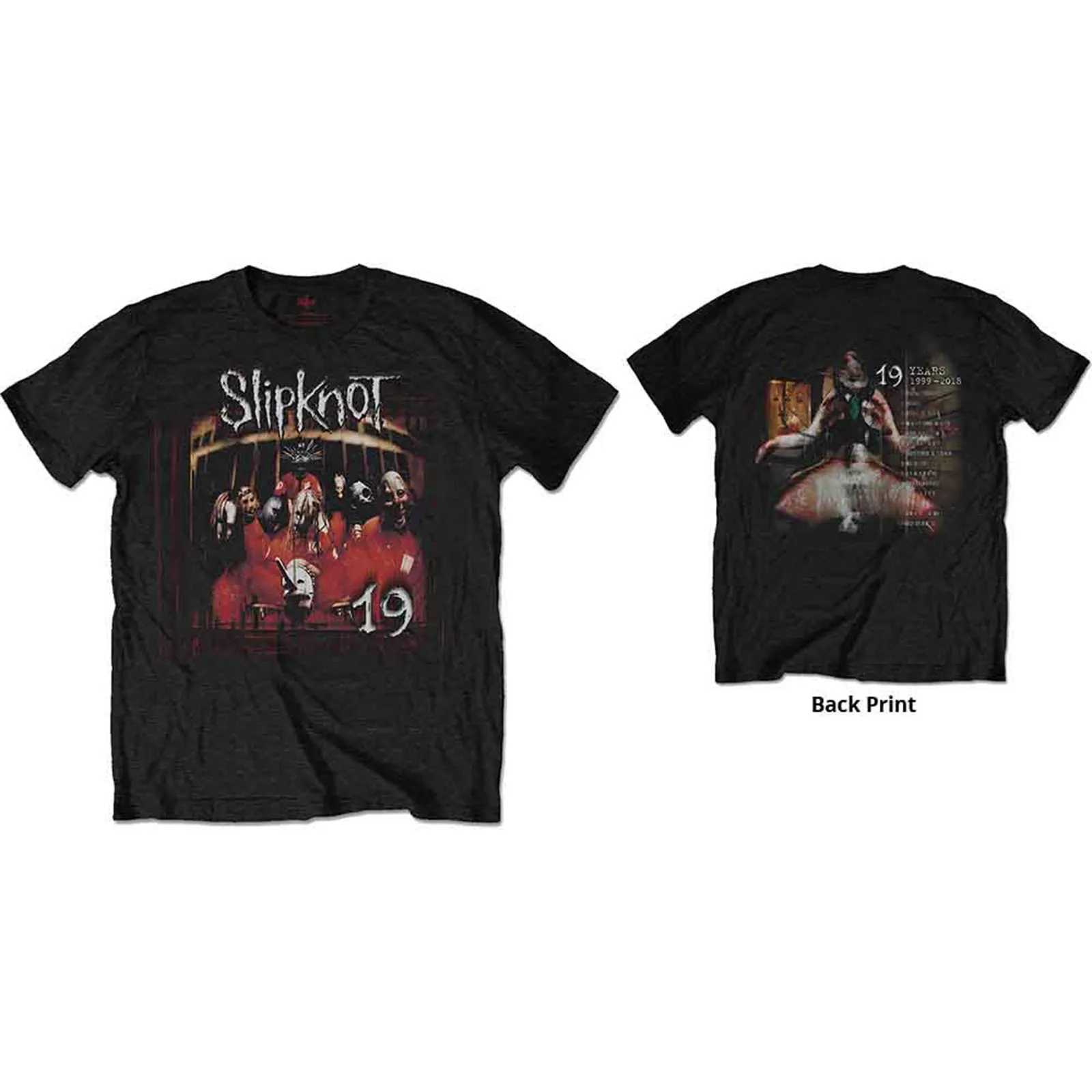 SLIPKNOT - DEBUT ALBUM 19 YEARS - T-Shirt Black (Back Print) sold by Spiral Direct