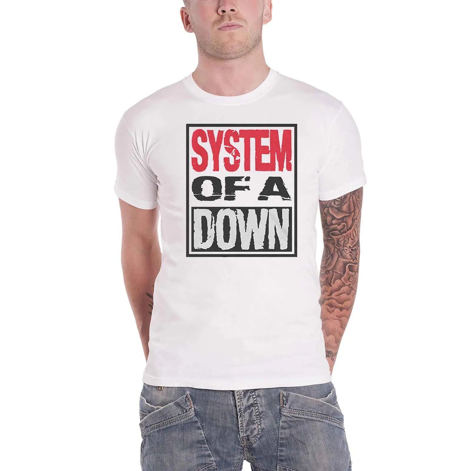 SYSTEM OF A DOWN - TRIPLE STACK BOX - T-Shirt White sold by Spiral Direct product image thumbnail 2