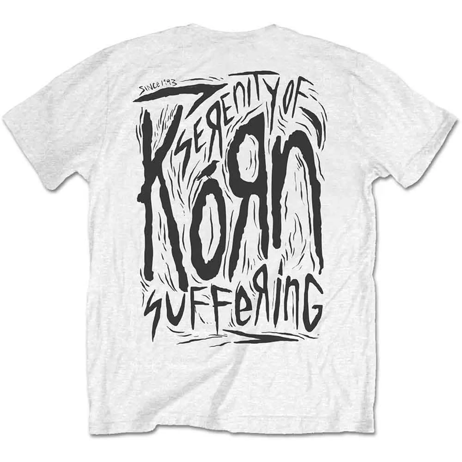 KORN - SCRATCHED TYPE - T-Shirt White (Back Print) sold by Spiral Direct product image thumbnail 2