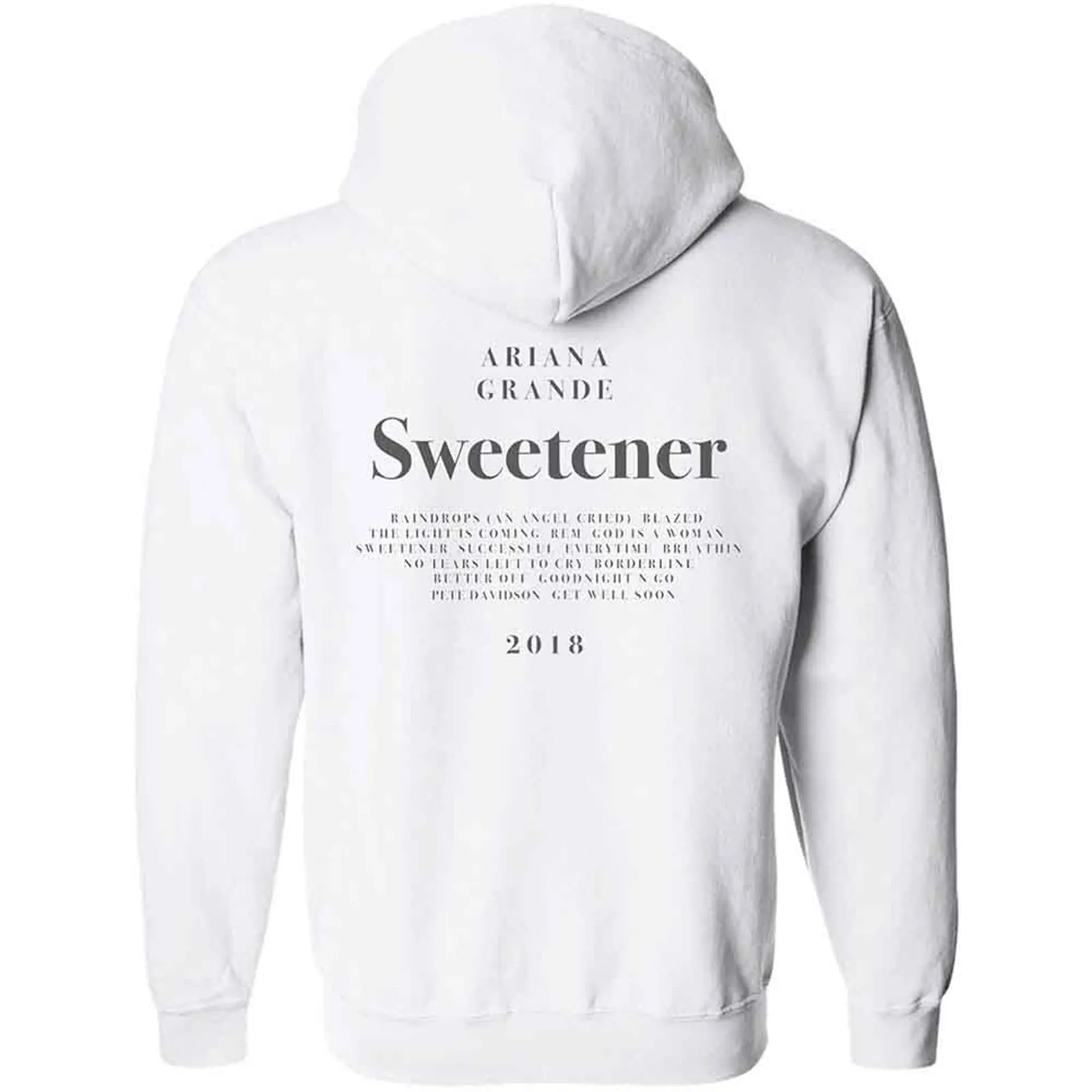 ARIANA GRANDE - SWEETENER - Pullover Hoodie White (Back Print) sold by Spiral Direct product image thumbnail 2