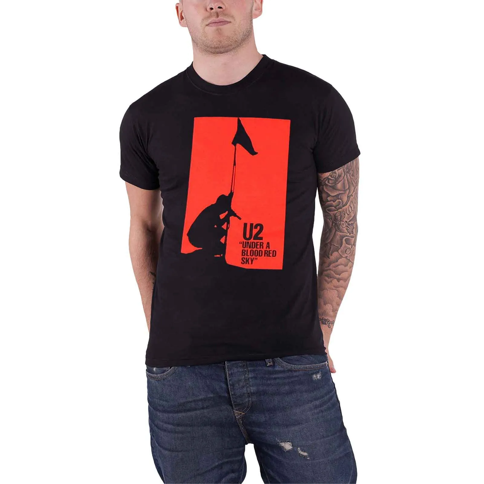 U2 - BLOOD RED SKY - T-Shirt Black sold by Spiral Direct product image thumbnail 2