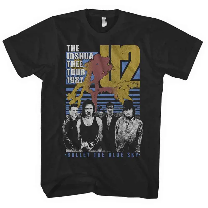 U2 - BULLET THE BLUE SKY - T-Shirt Black made by Spiral Direct