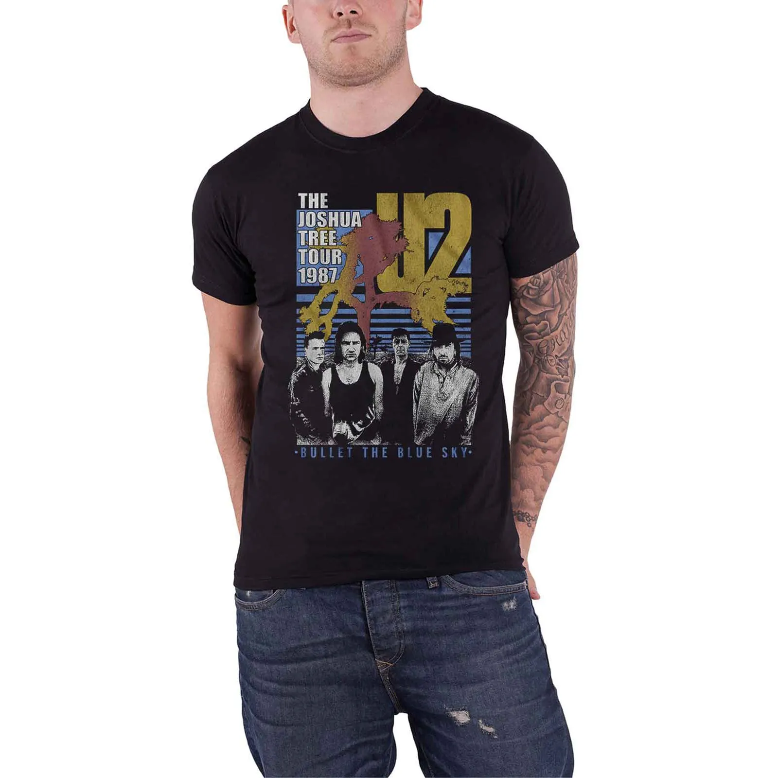 U2 - BULLET THE BLUE SKY - T-Shirt Black sold by Spiral Direct product image thumbnail 2