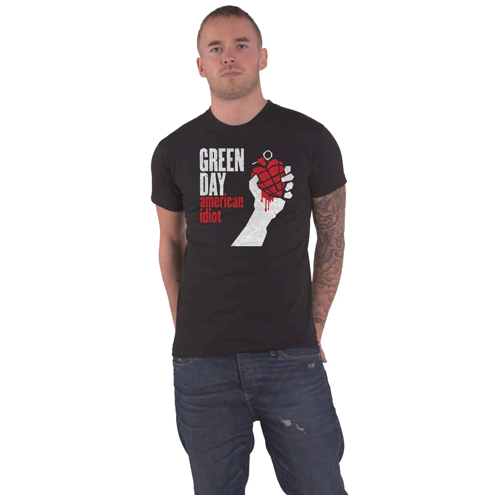 GREEN DAY - AMERICAN IDIOT - T-Shirt Black sold by Spiral Direct product image thumbnail 2