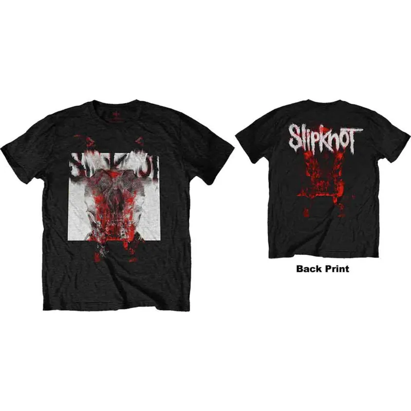 SLIPKNOT - DEVIL SINGLE - LOGO BLUR - T-Shirt Black (Back Print) sold by Spiral Direct