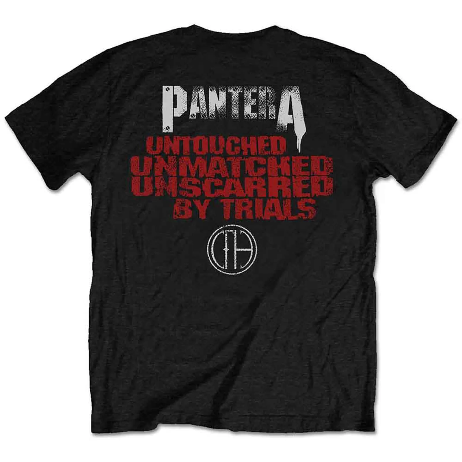 PANTERA - HORNED SKULL STENCIL - T-Shirt Black (Back Print) sold by Spiral Direct product image thumbnail 2