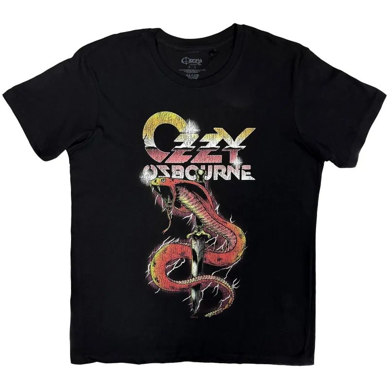 OZZY OSBOURNE - VINTAGE SNAKE - T-Shirt Black sold by Spiral Direct