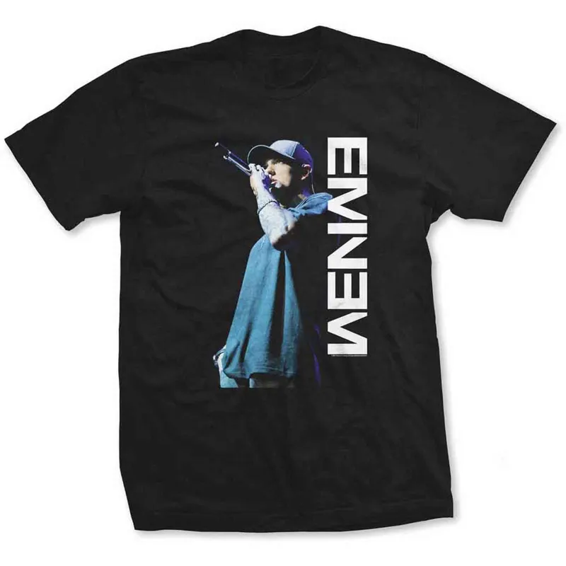 EMINEM - MIC. POSE - T-Shirt Black sold by Spiral Direct