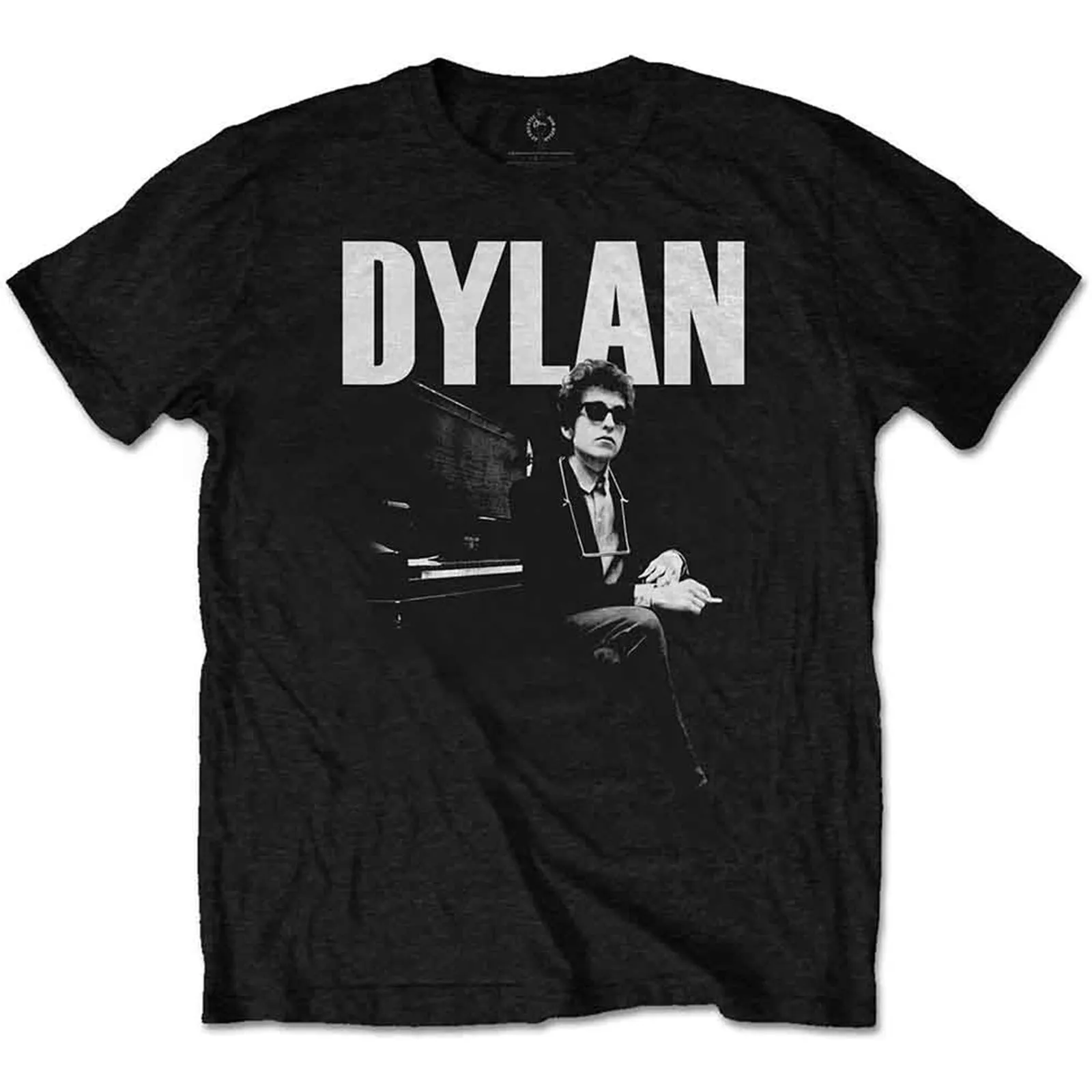BOB DYLAN - AT PIANO - T-Shirt Black sold by Spiral Direct