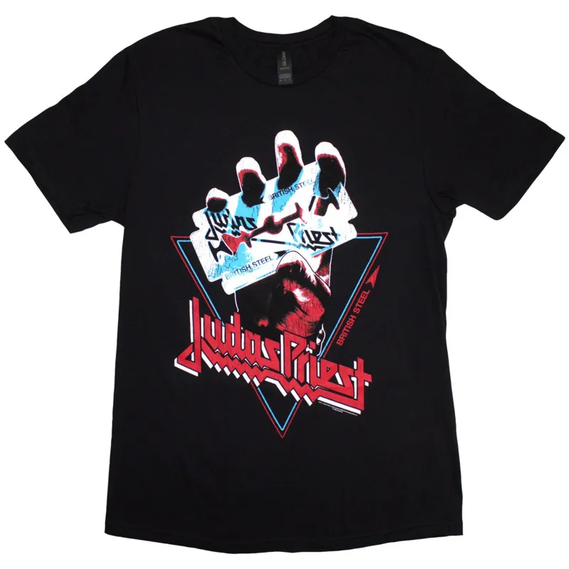 JUDAS PRIEST - BRITISH STEEL HAND TRIANGLE - T-Shirt Black sold by Spiral Direct
