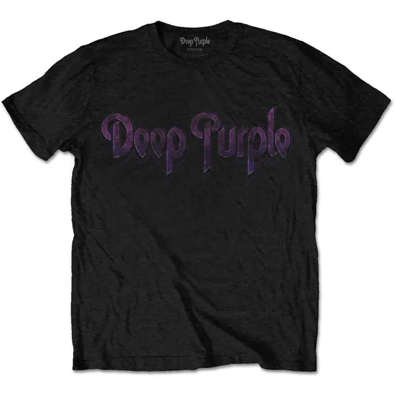 DEEP PURPLE - VINTAGE LOGO - T-Shirt Black made by Spiral Direct