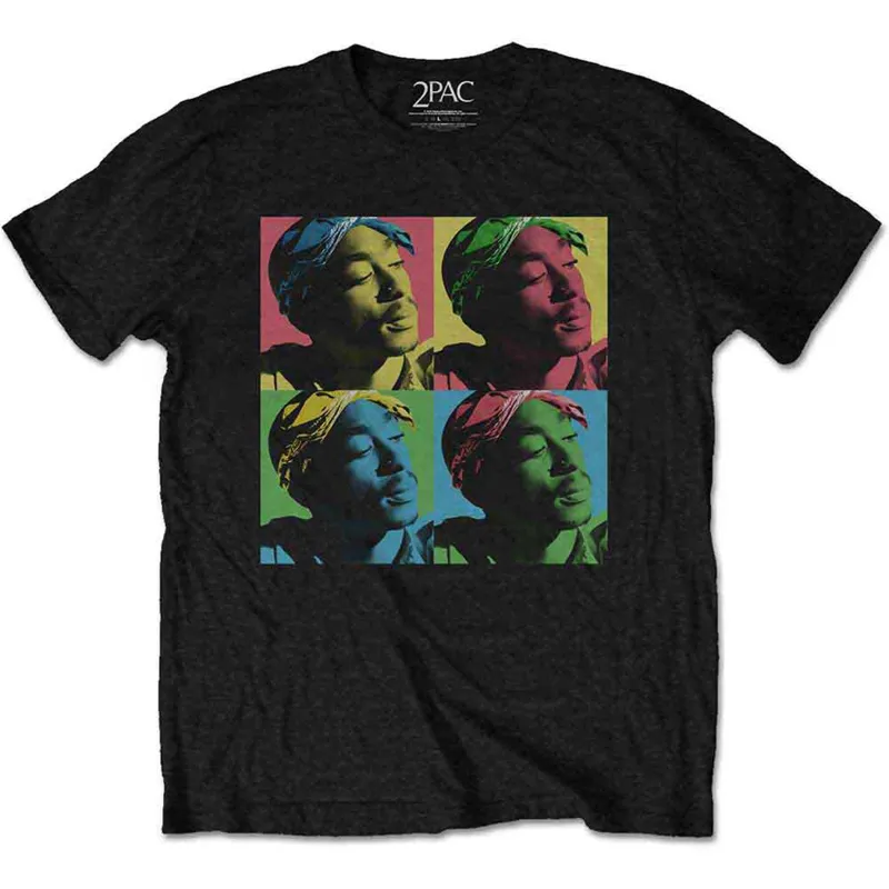 TUPAC - POP ART - T-Shirt Black sold by Spiral Direct