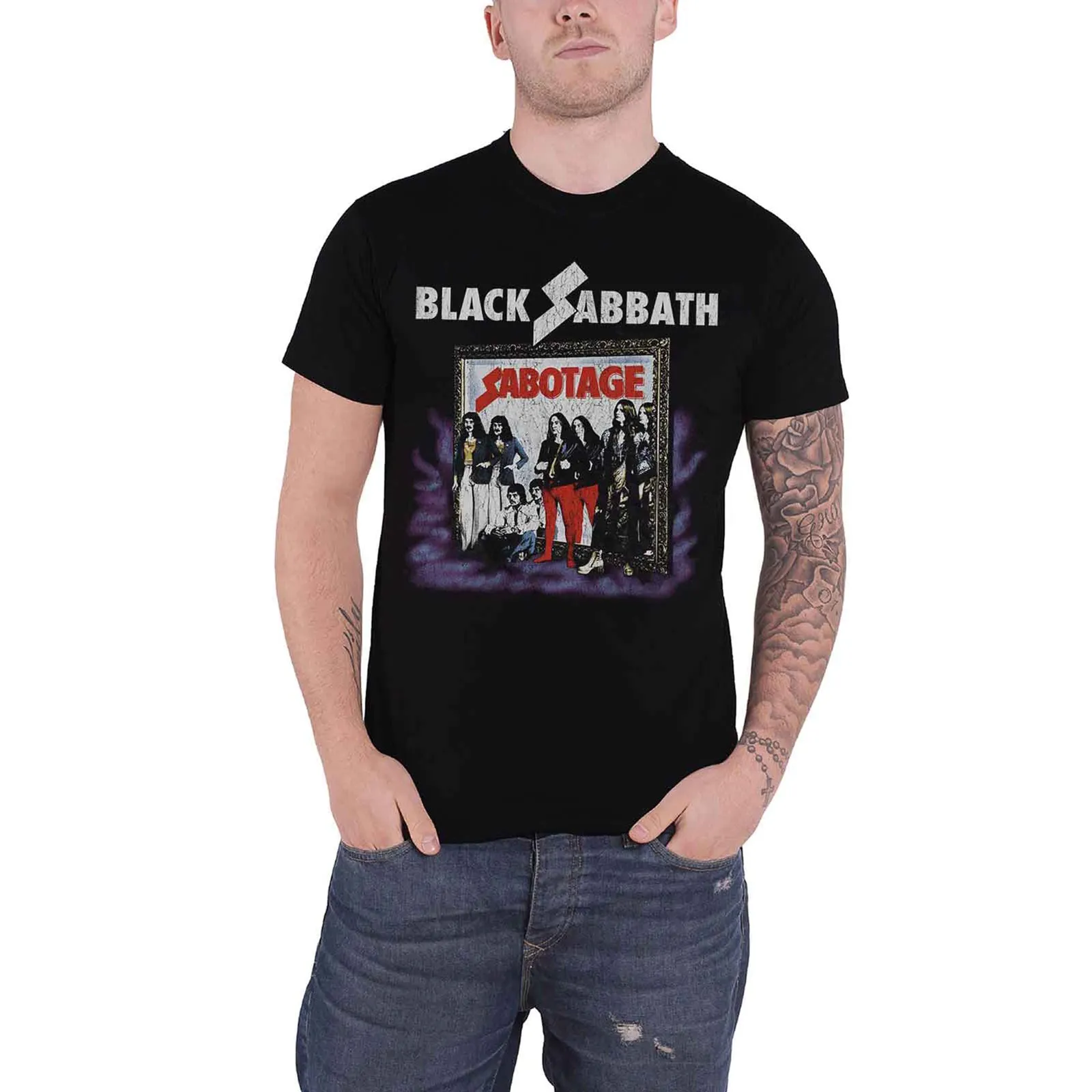 BLACK SABBATH - SABOTAGE VINTAGE - T-Shirt Black sold by Spiral Direct product image thumbnail 2