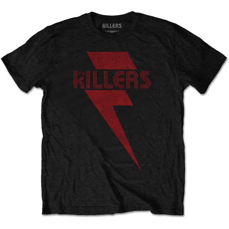 THE KILLERS - RED BOLT - T-Shirt Black made by Spiral Direct