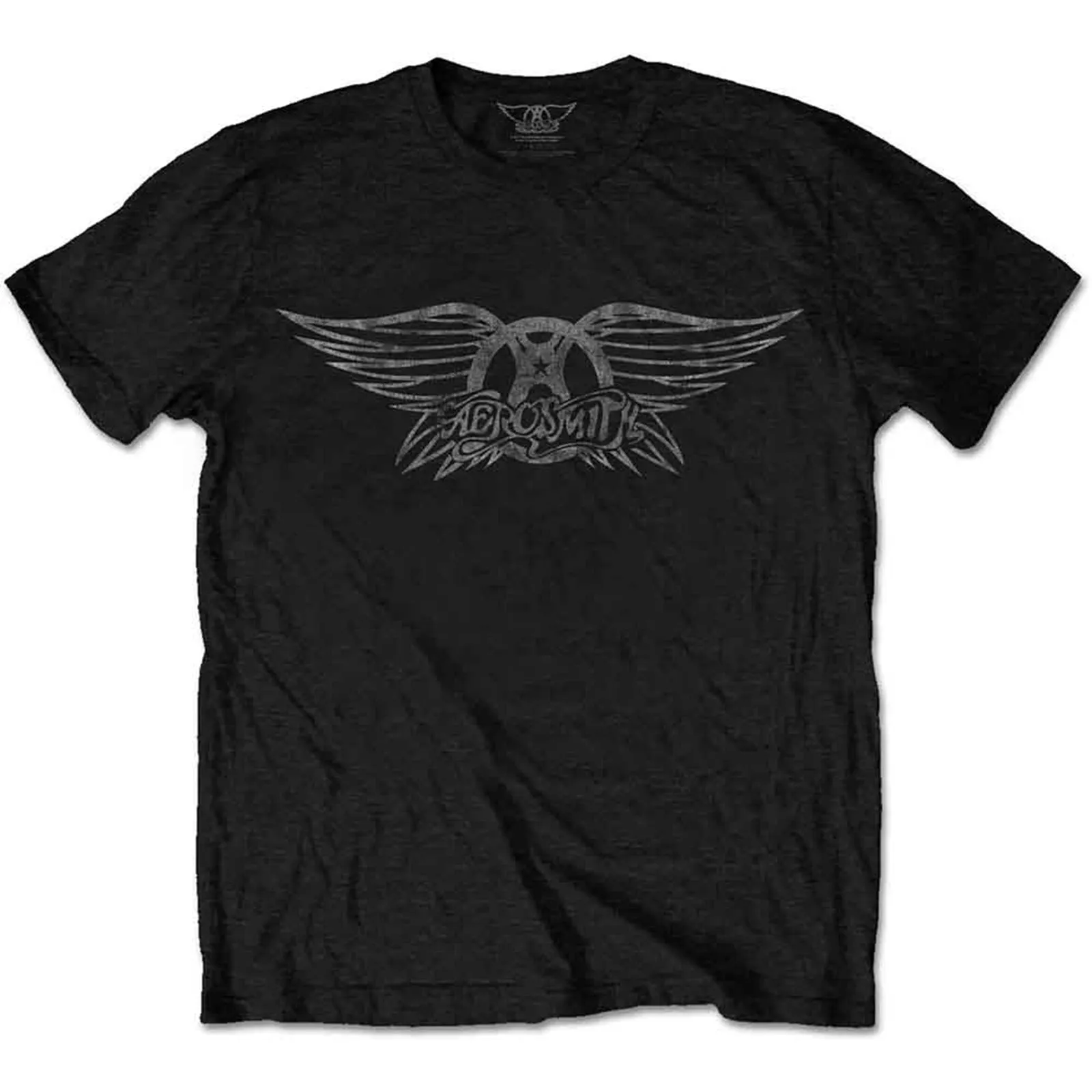 AEROSMITH - VINTAGE LOGO - T-Shirt Black sold by Spiral Direct