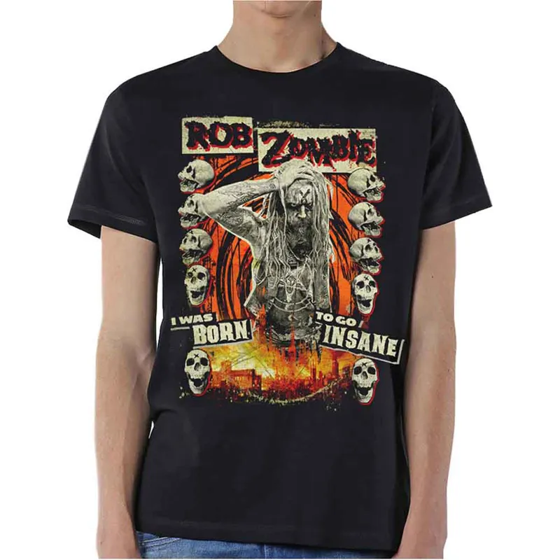 ROB ZOMBIE - BORN TO GO INSANE - T-Shirt Black sold by Spiral Direct