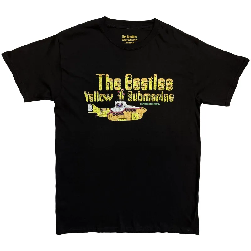THE BEATLES - NOTHING IS REAL - T-Shirt Black sold by Spiral Direct
