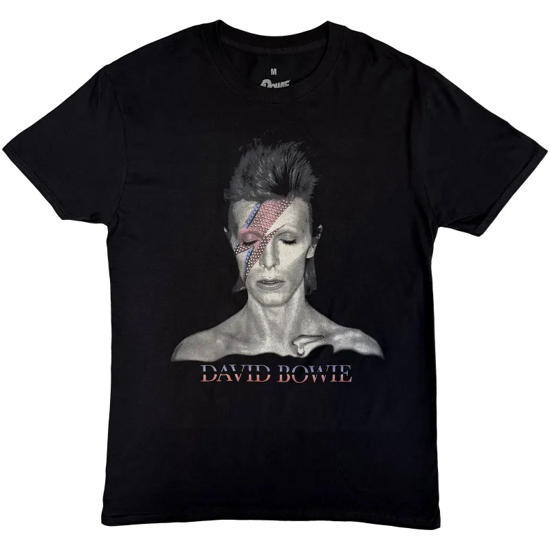 DAVID BOWIE - ALADDIN SANE - T-Shirt Black made by Spiral Direct