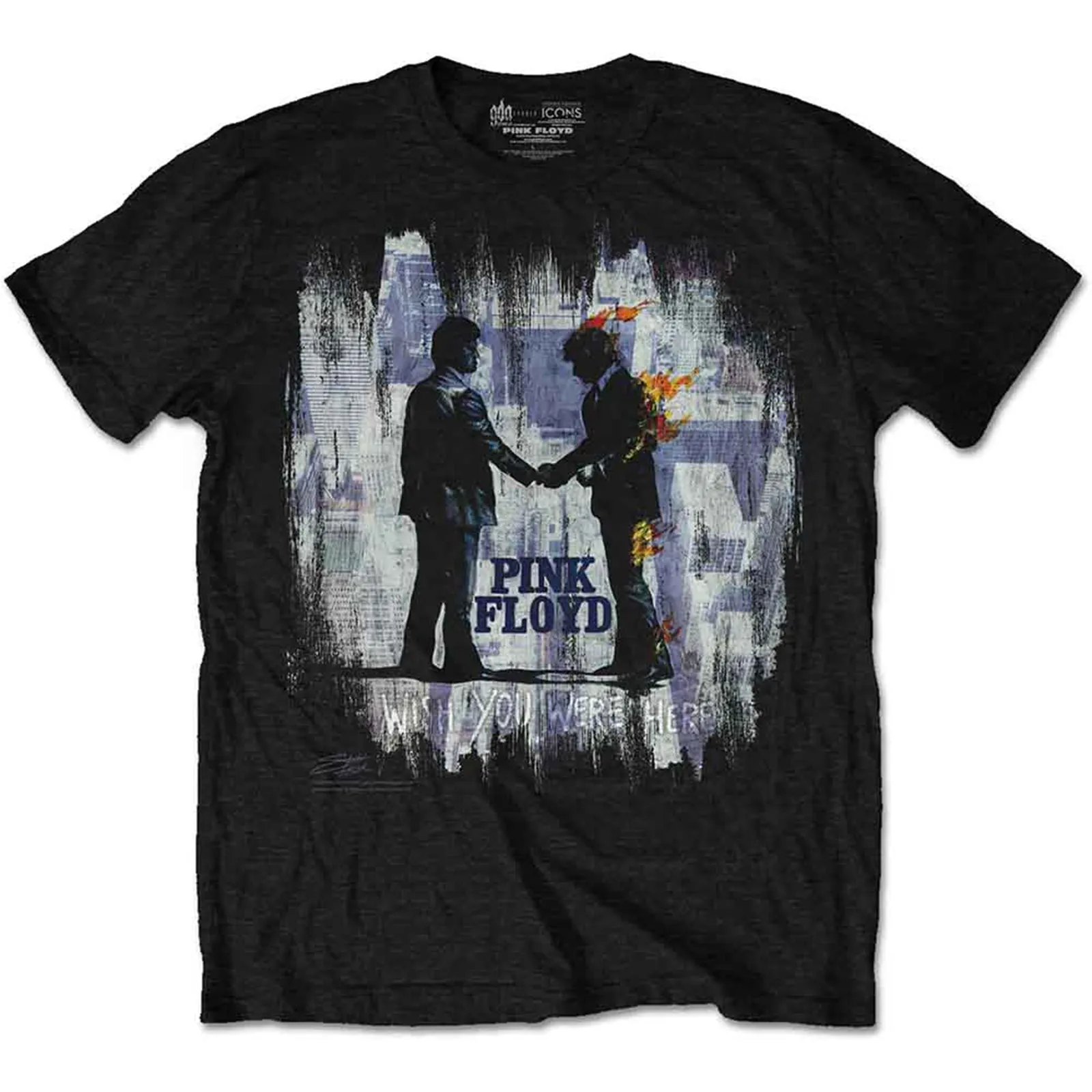 PINK FLOYD - WISH YOU WERE HERE PAINTING - T-Shirt Black sold by Spiral Direct