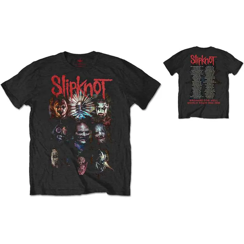 SLIPKNOT - PREPARE FOR HELL 2014-2015 TOUR - T-Shirt Black (Back Print) sold by Spiral Direct