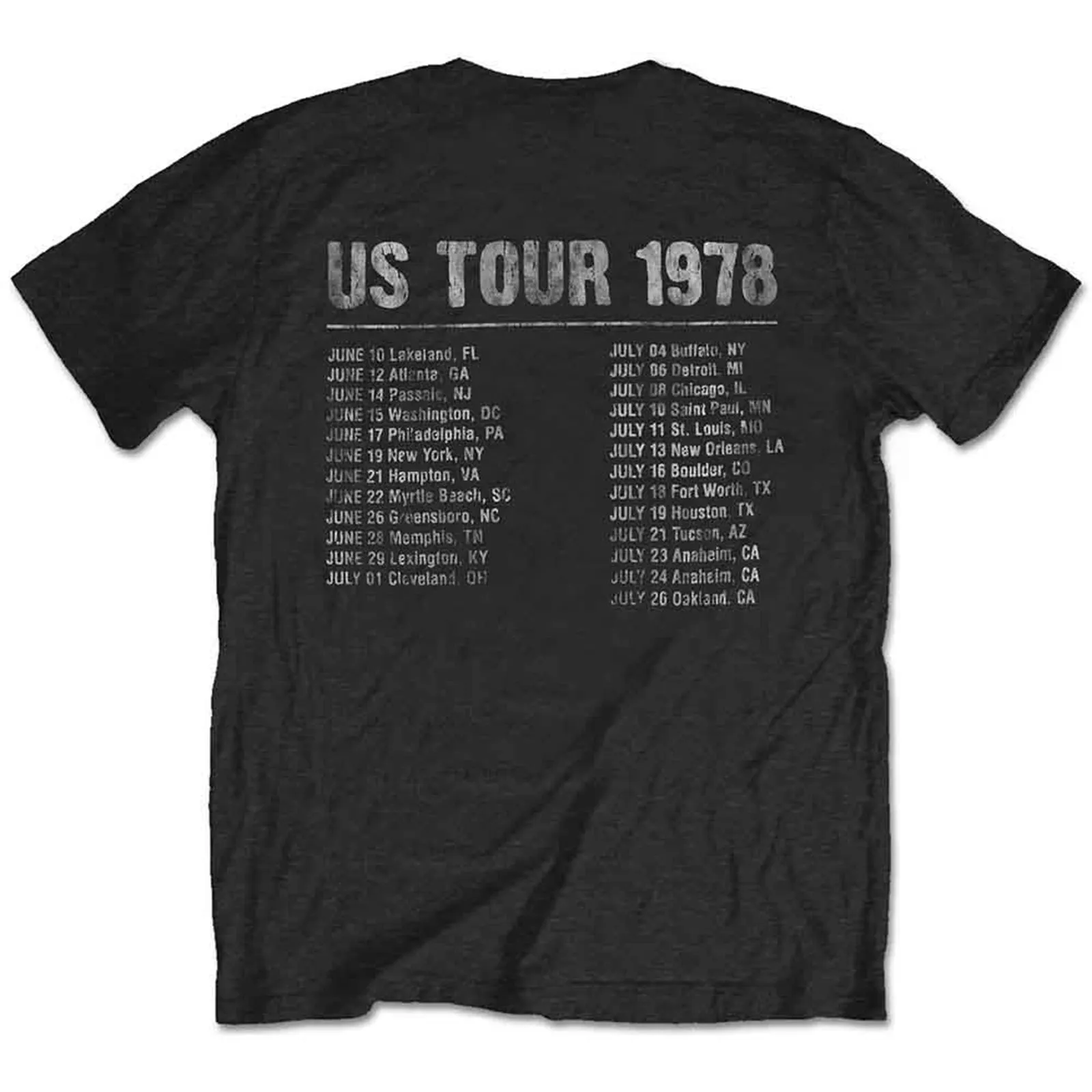 ROLLING STONES, THE - US TOUR 1978 - T-Shirt Black (Back Print) sold by Spiral Direct product image thumbnail 2