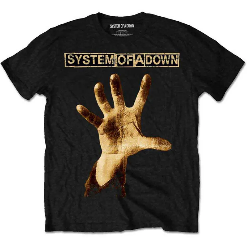 SYSTEM OF A DOWN - HAND - T-Shirt Black sold by Spiral Direct