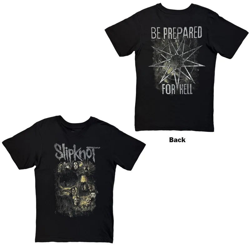 SLIPKNOT - SKULL GROUP - T-Shirt Black (Back Print) sold by Spiral Direct