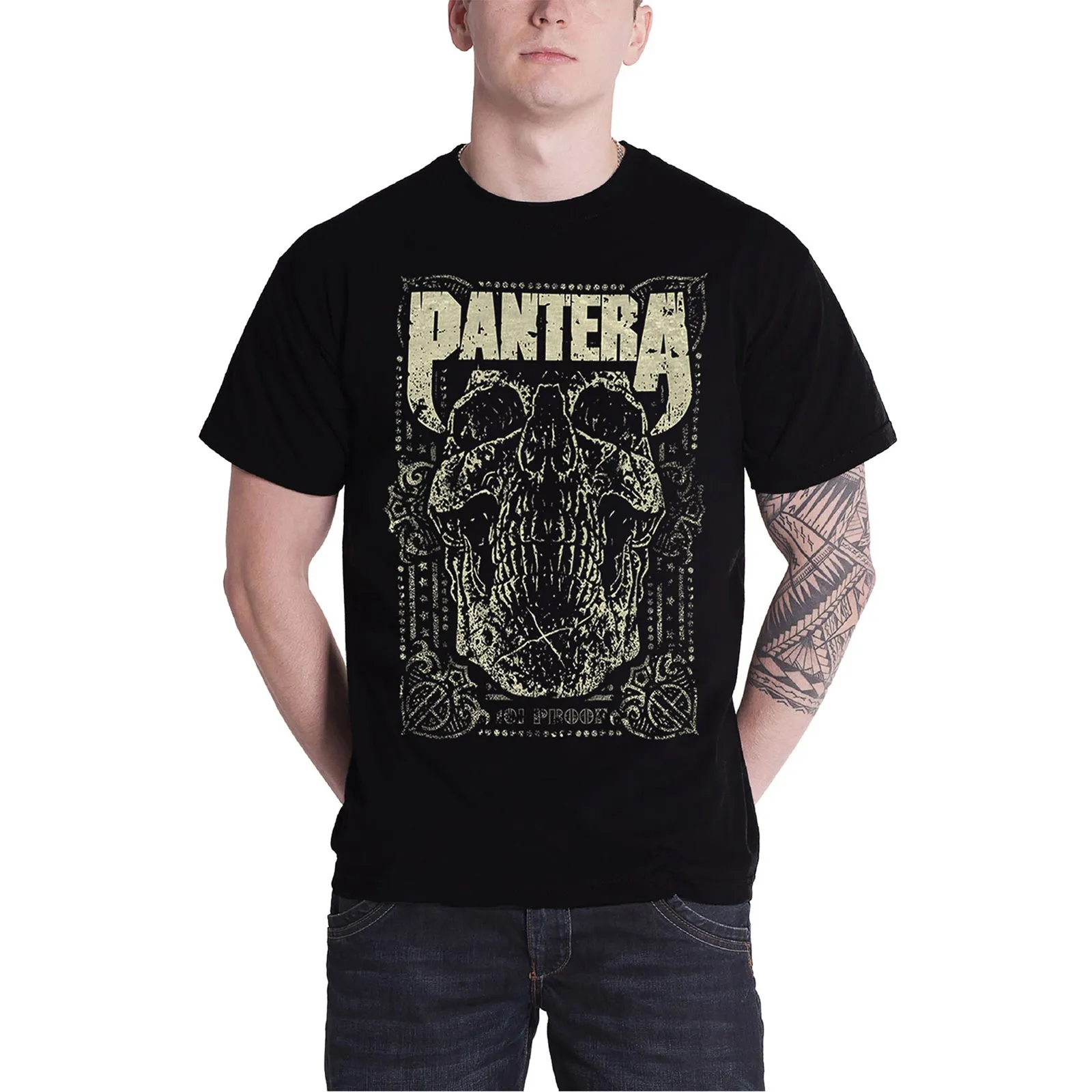 PANTERA - 101 PROOF SKULL - T-Shirt Black sold by Spiral Direct product image thumbnail 2