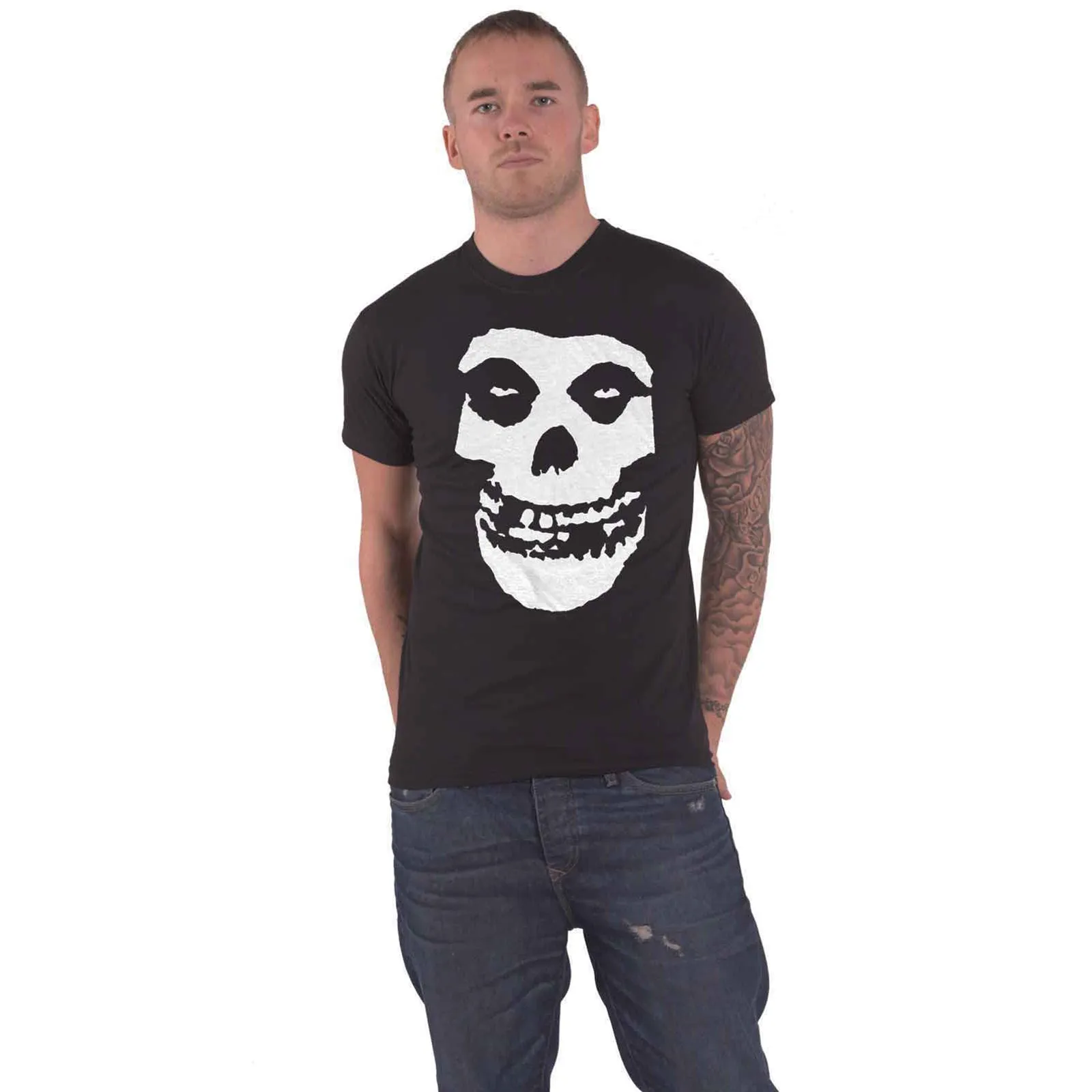 MISFITS - CLASSIC FIEND SKULL - T-Shirt Black (Back Print) sold by Spiral Direct product image thumbnail 3