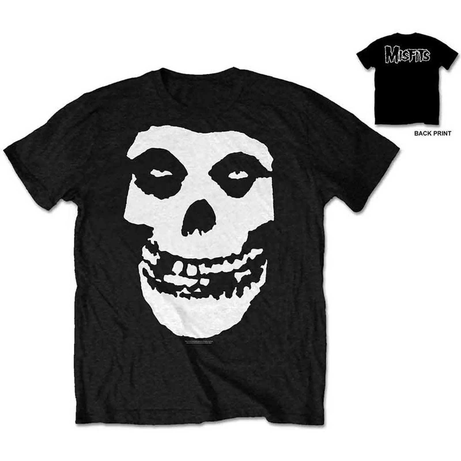 MISFITS - CLASSIC FIEND SKULL - T-Shirt Black (Back Print) sold by Spiral Direct