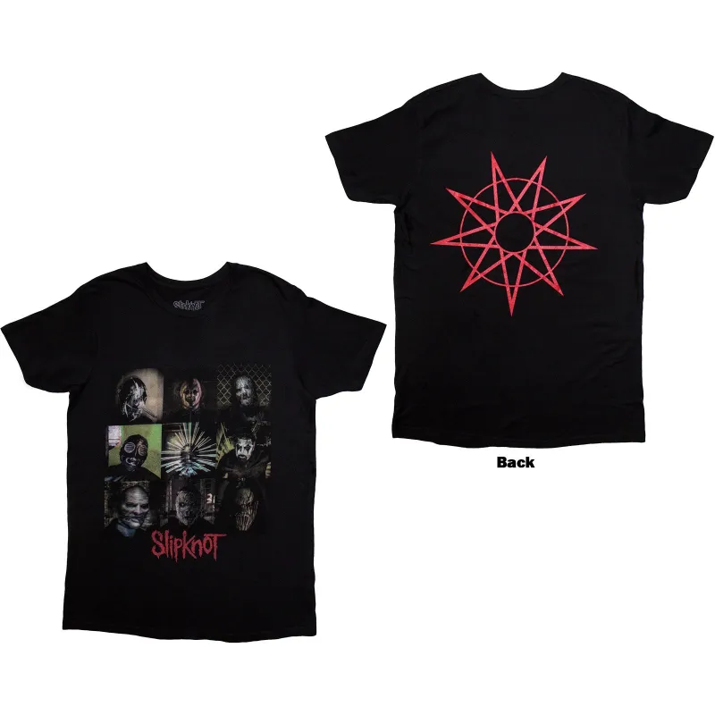 SLIPKNOT - BLOCKS - T-Shirt Black (Back Print) sold by Spiral Direct