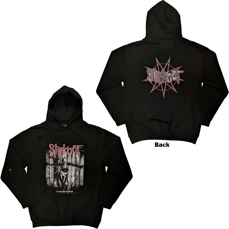 SLIPKNOT - .5 THE GRAY CHAPTER - Pullover Hoodie Black (Back Print) made by Spiral Direct