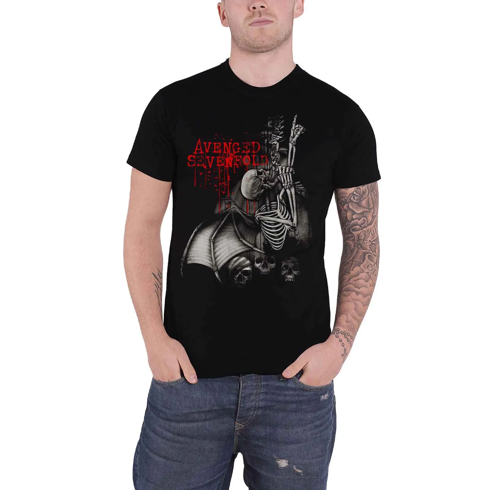 AVENGED SEVENFOLD - SPINE CLIMBER - T-Shirt Black sold by Spiral Direct product image thumbnail 2