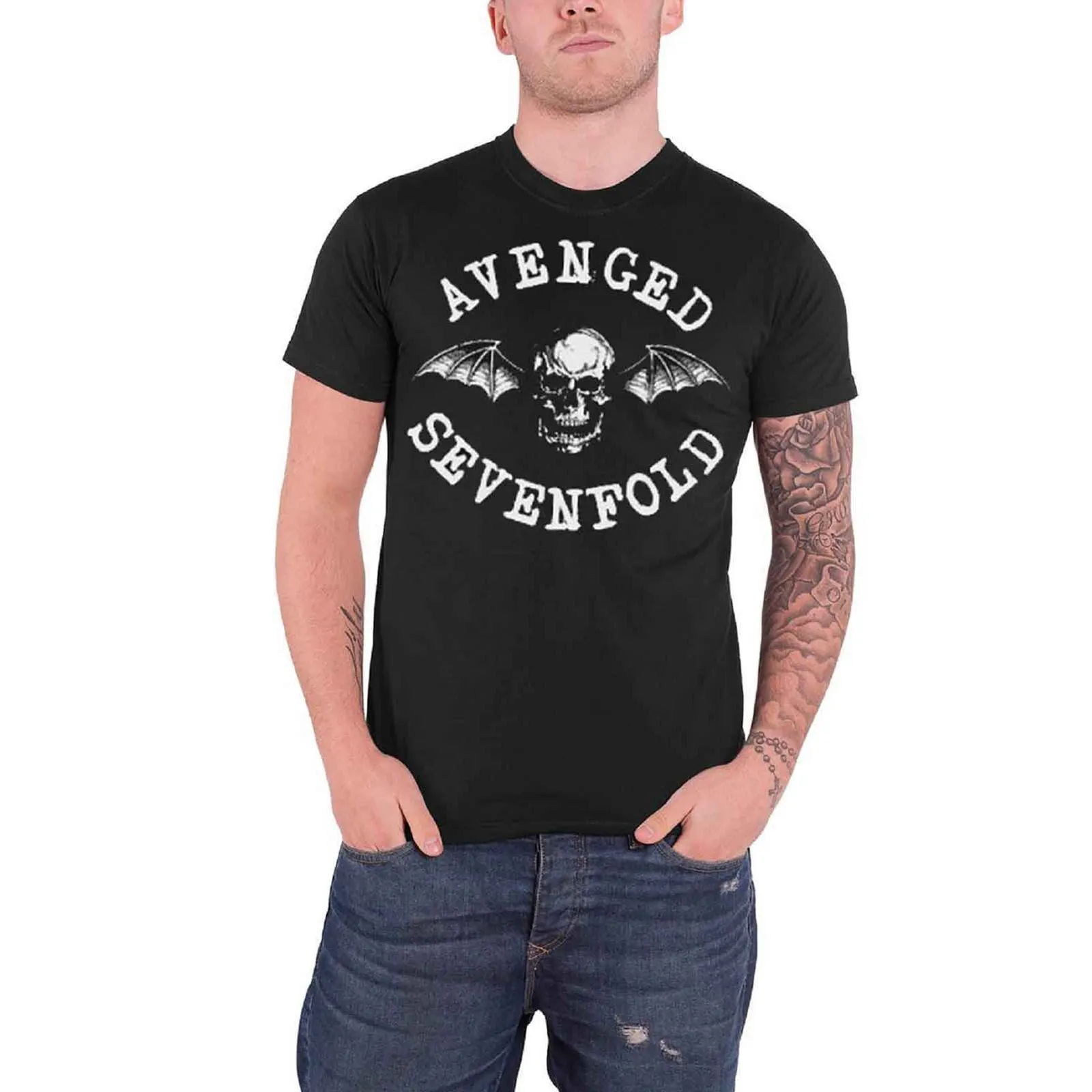 AVENGED SEVENFOLD - CLASSIC DEATH BAT - T-Shirt Black sold by Spiral Direct product image thumbnail 2