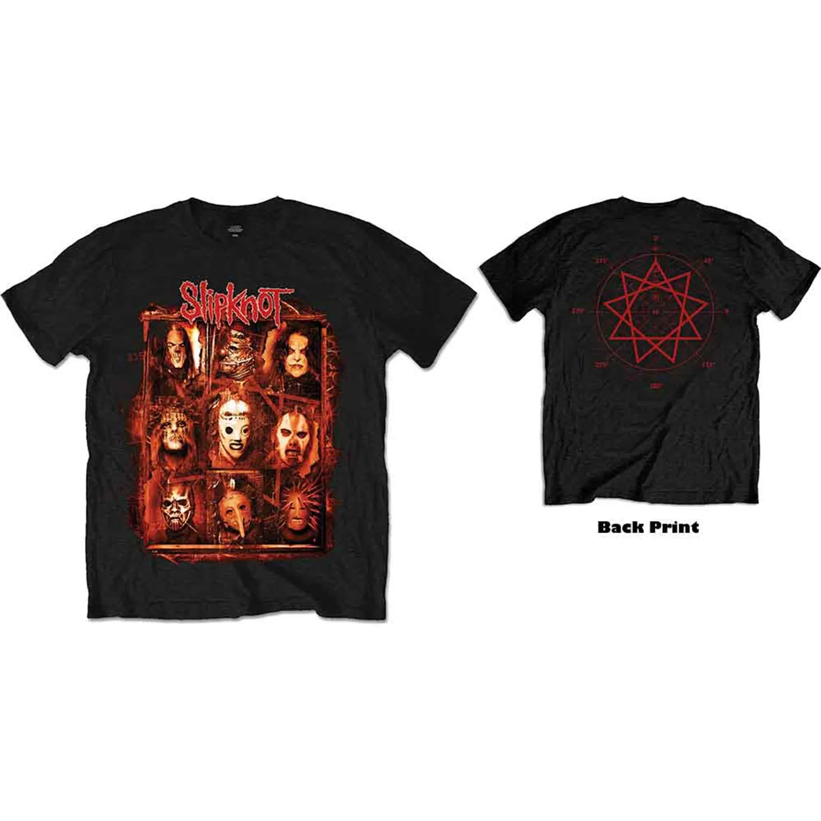 SLIPKNOT - RUSTY FACE - T-Shirt Black (Back Print) sold by Spiral Direct