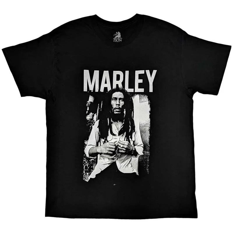 BOB MARLEY - BLACK & WHITE - T-Shirt Black sold by Spiral Direct