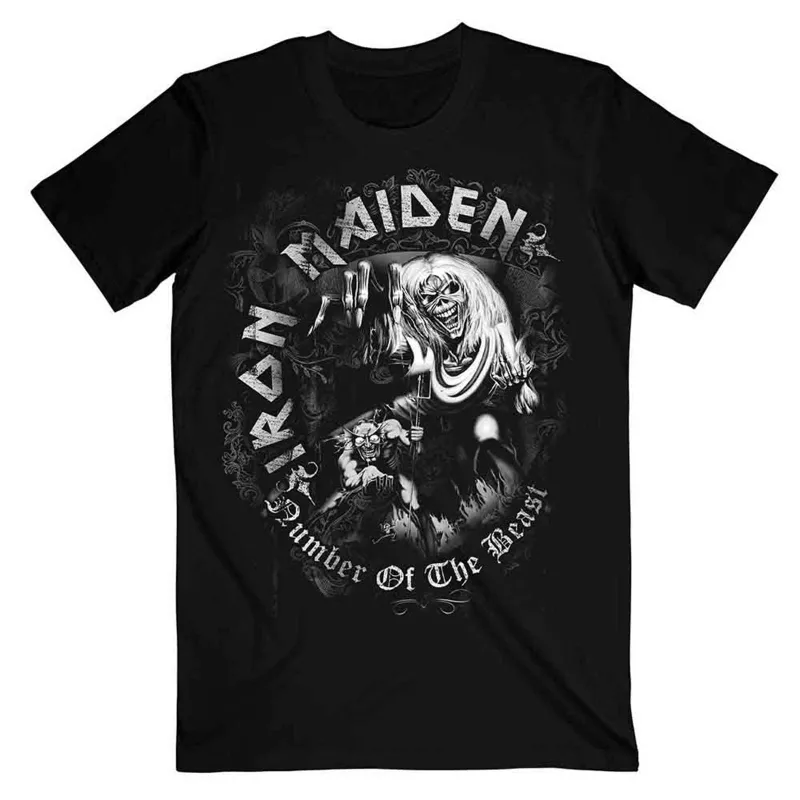 IRON MAIDEN - NUMBER OF THE BEAST GREY TONE - T-Shirt Black sold by Spiral Direct