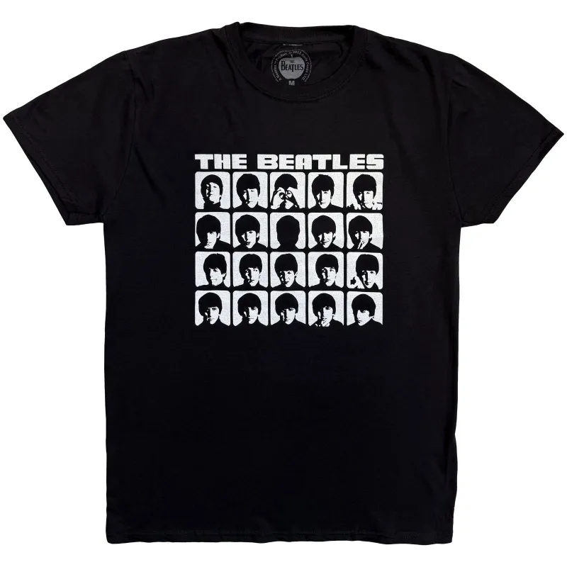 BEATLES, THE - HARD DAYS NIGHT FACES MONO - T-Shirt Black sold by Spiral Direct