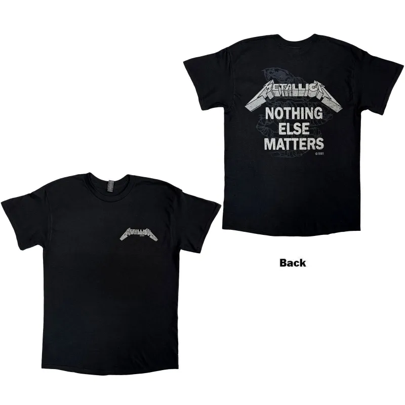 METALLICA - NOTHING ELSE MATTERS - T-Shirt Black (Back Print) sold by Spiral Direct