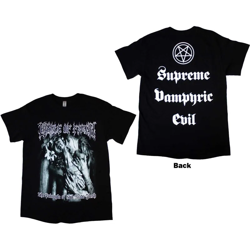 CRADLE OF FILTH - SUPREME VAMPIRIC EVIL - T-Shirt Black (Back Print) sold by Spiral Direct