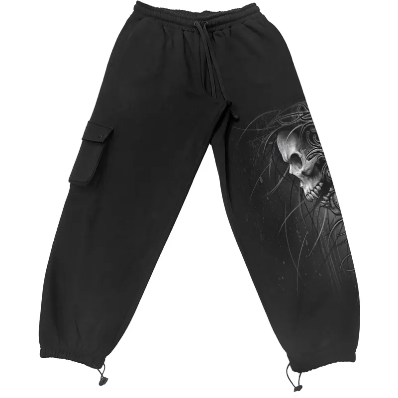 DEATH FOREVER - Casual Cargo Joggers made by Spiral Direct