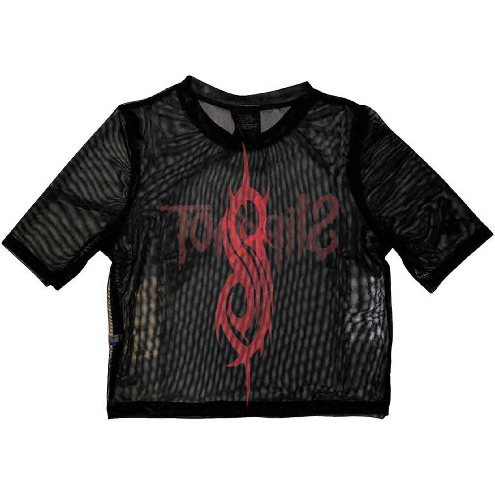 SLIPKNOT - LOGO - Crop Top Black (Back Print & Mesh) sold by Spiral Direct product image thumbnail 2