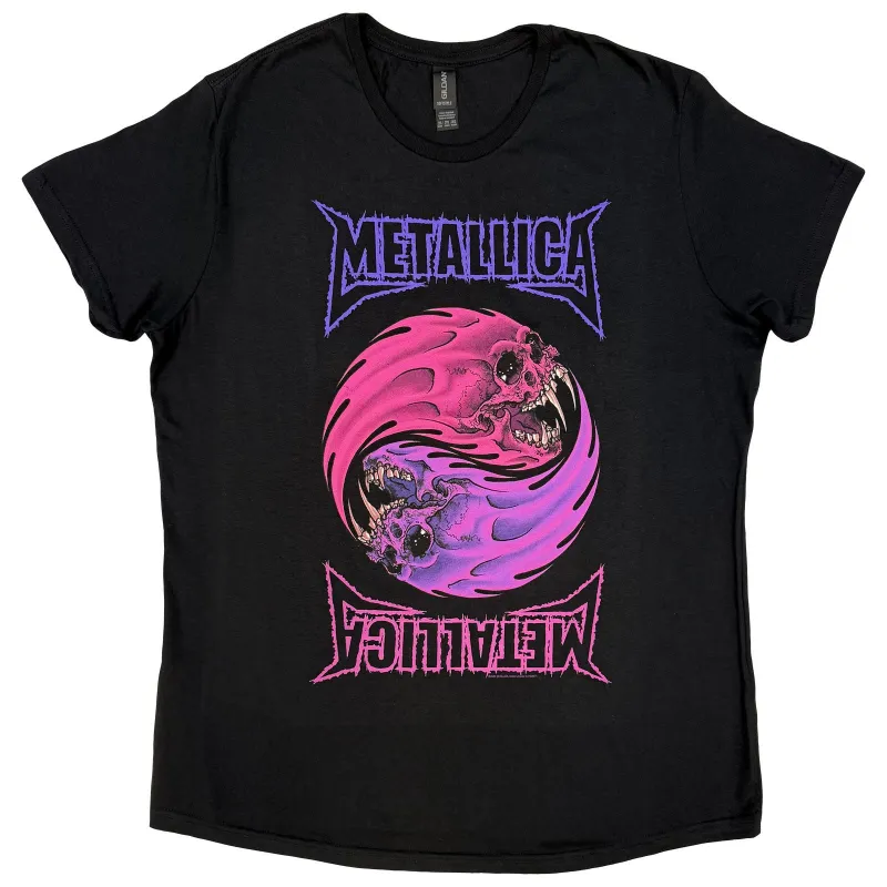 METALLICA - YIN YANG PURPLE - Ladies T-Shirt Black sold by Spiral Direct