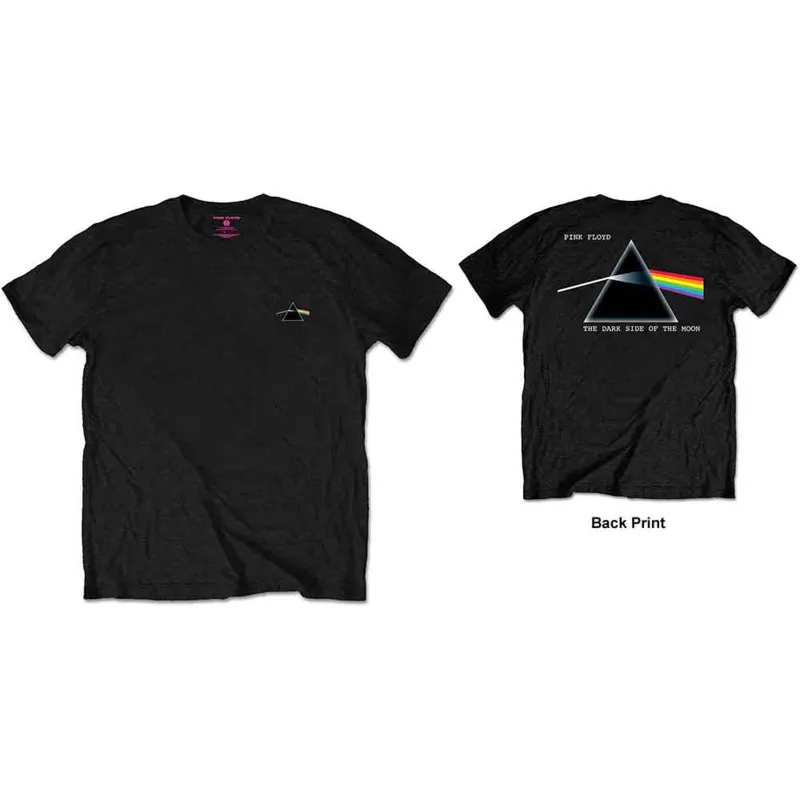 PINK FLOYD - DARK SIDE OF THE MOON PRISM - Retail Pack T-Shirt Black (Back Print) made by Spiral Direct
