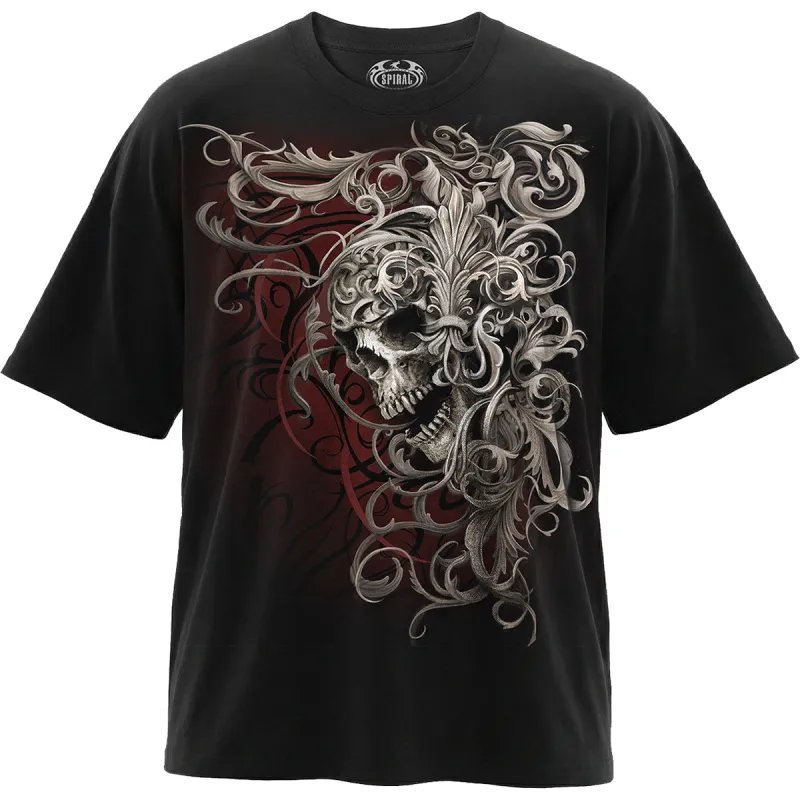 SKULL SHOULDER WRAP - Box T-Shirt Black made by Spiral Direct