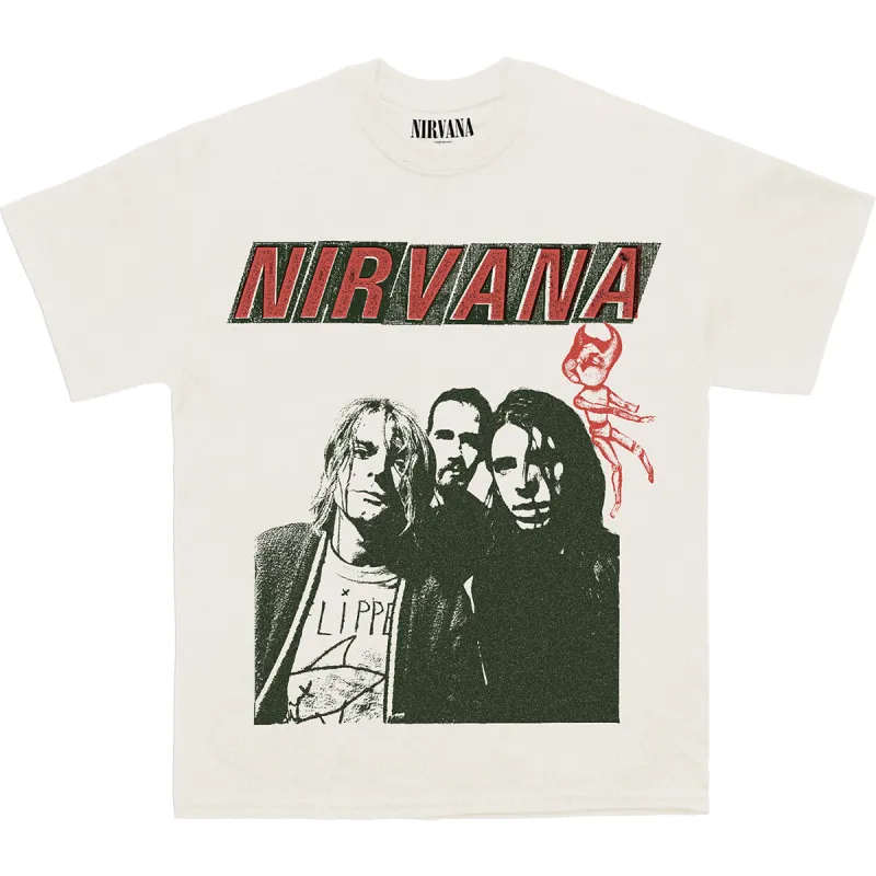 NIRVANA - FLIPPER - T-Shirt Natural made by Spiral Direct