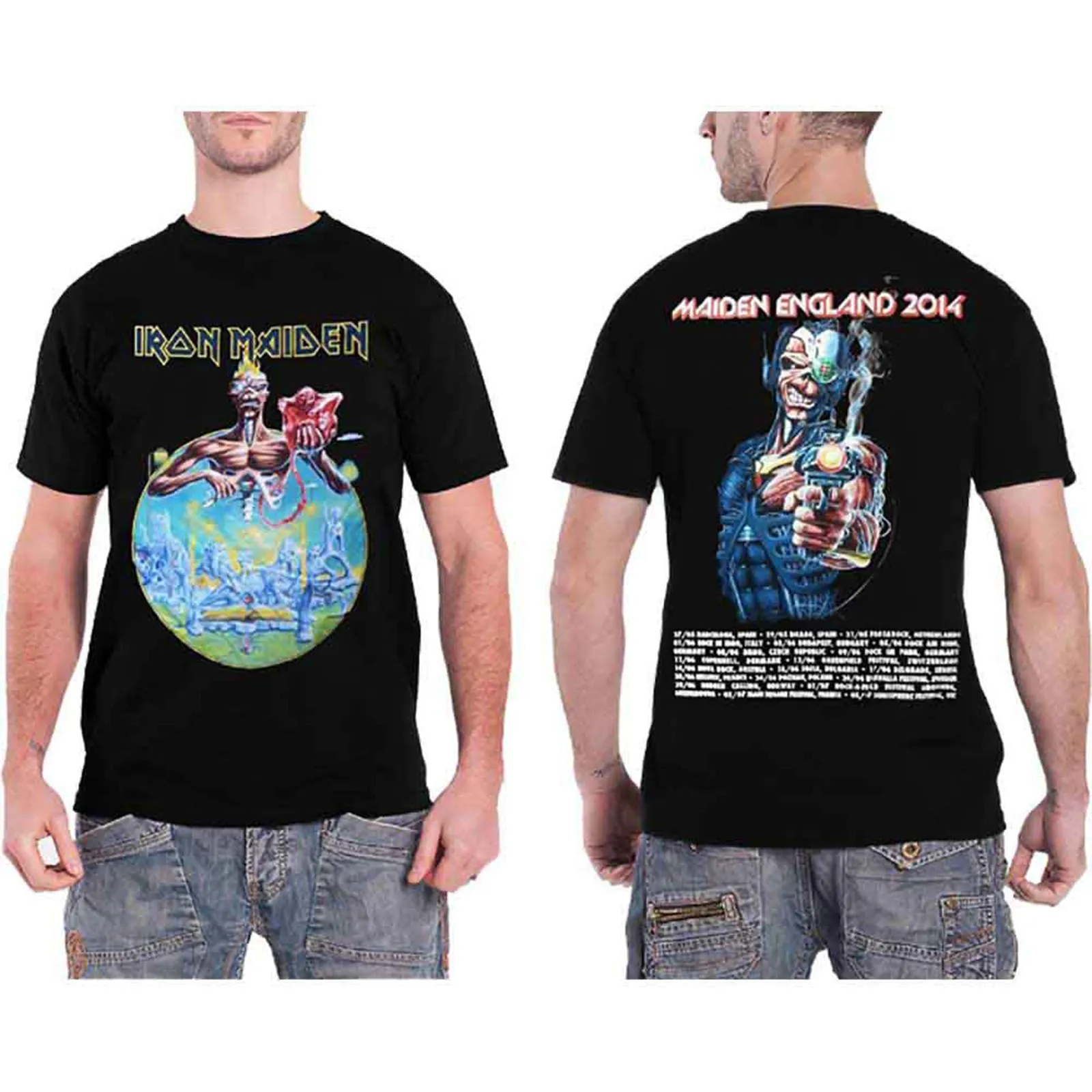 IRON MAIDEN - ENGLAND 2014 TOUR - T-Shirt Black (Back Print) sold by Spiral Direct product image thumbnail 3