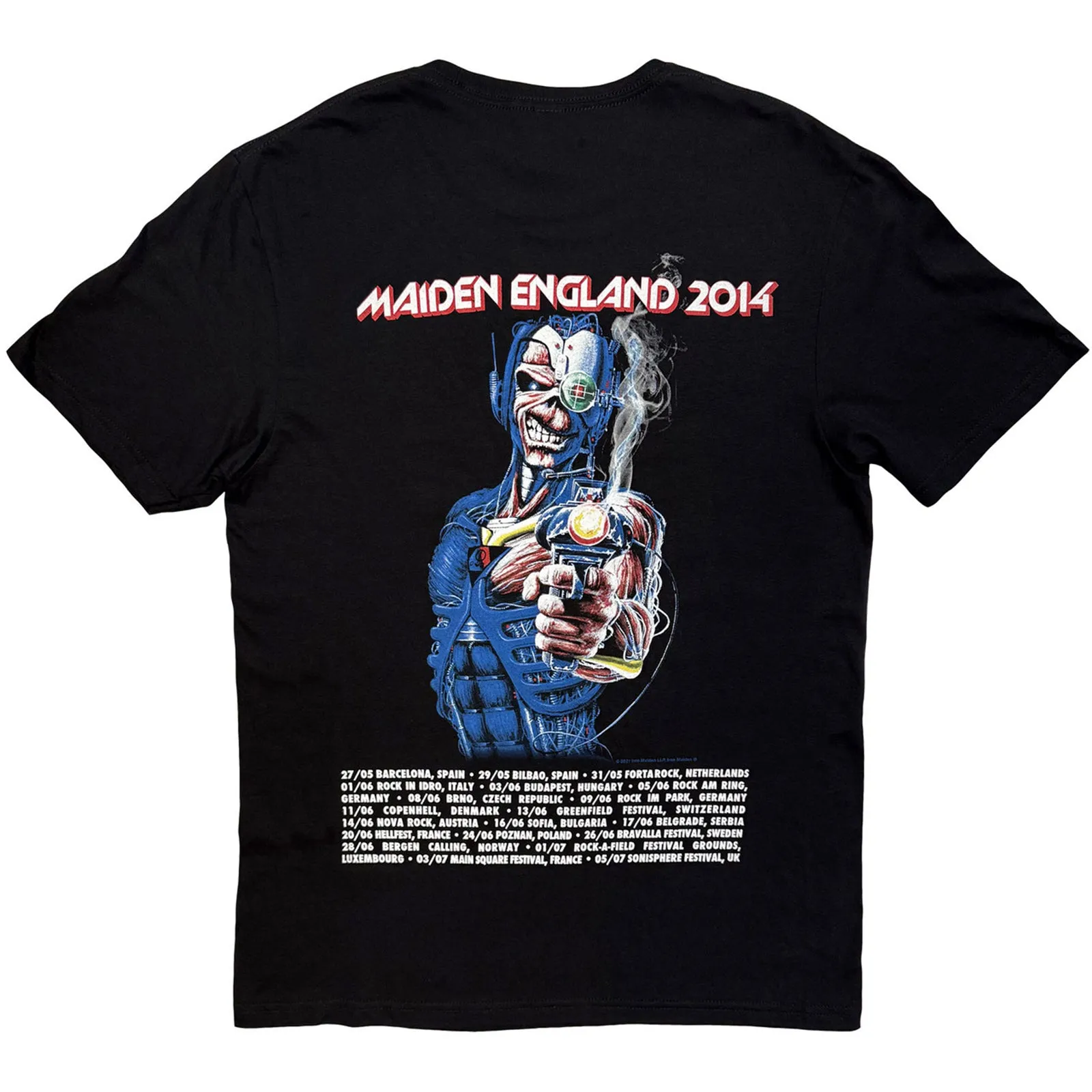 IRON MAIDEN - ENGLAND 2014 TOUR - T-Shirt Black (Back Print) sold by Spiral Direct product image thumbnail 2
