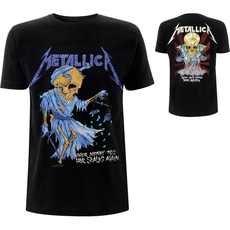 METALLICA - DORIS - T-Shirt Black (Back Print) made by Spiral Direct