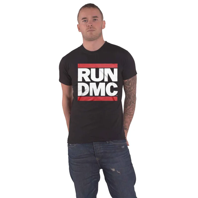 RUN DMC - LOGO - T-Shirt Black made by Spiral Direct
